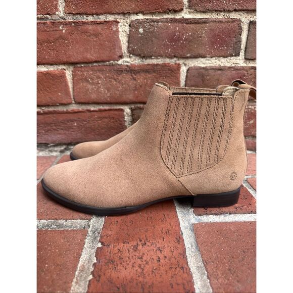 Jack Rogers $149 Pippa Suede Bootie ankle boots oak 9.5 NEW - Picture 2 of 12